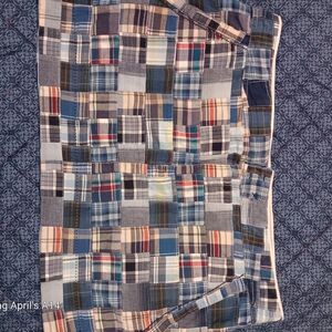 American Eagle Outfitters Plaid Mini Skirt - Blue and White